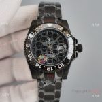 Swiss Copy Rolex Black Blaken GMT-Master II Watch Skull Dial 40mm